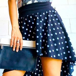 Neblina polka dot asymmetrical skirt